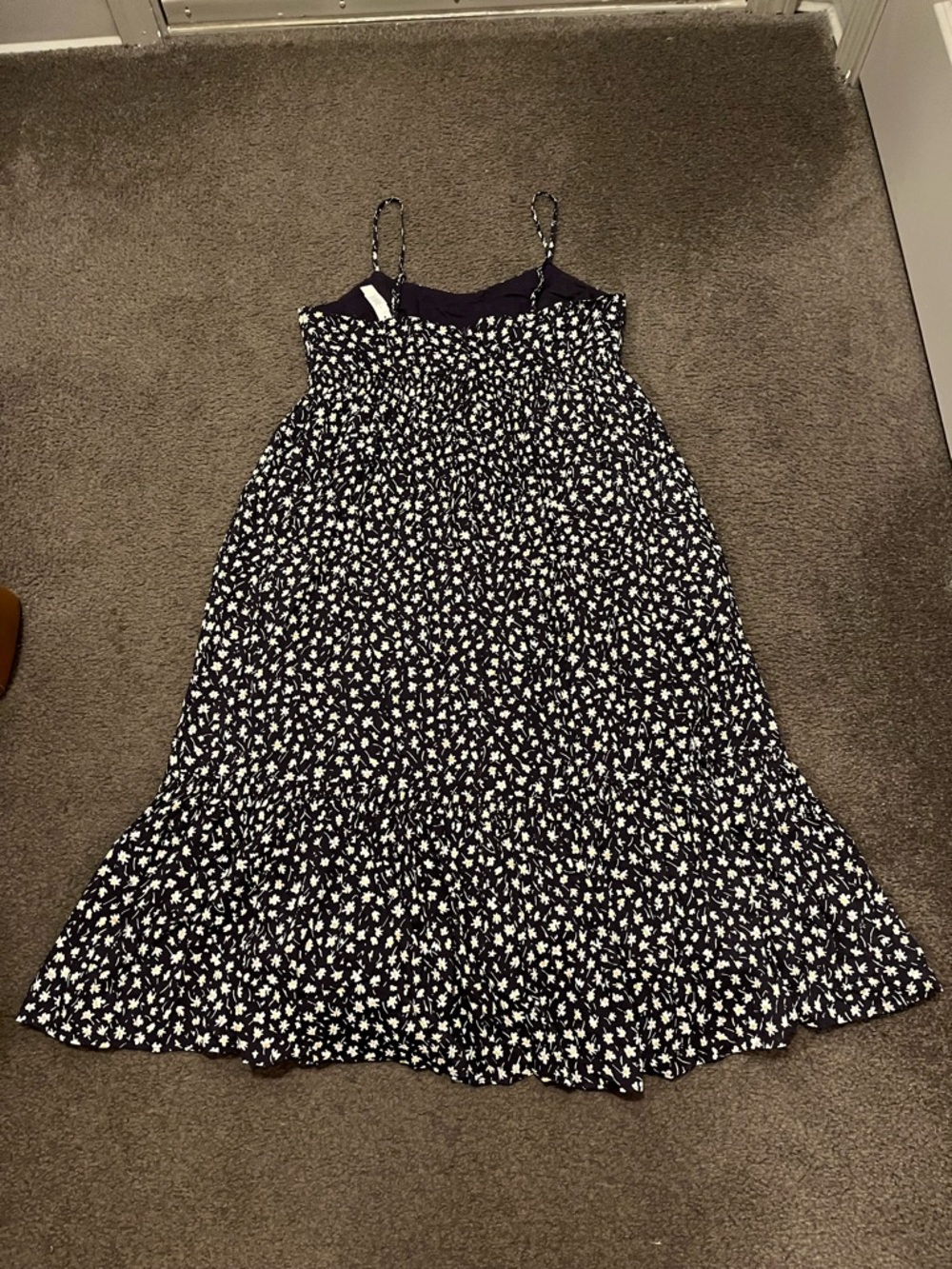 Madewell Cami Smock Waist Tiered Floral Midi Dress NWT - Picture 3 of 7